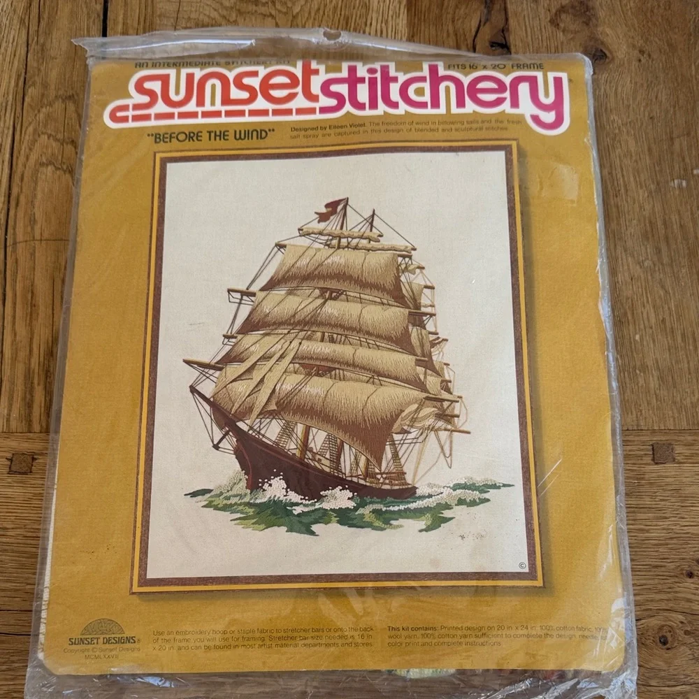 Sunset Stitchery Before the wind